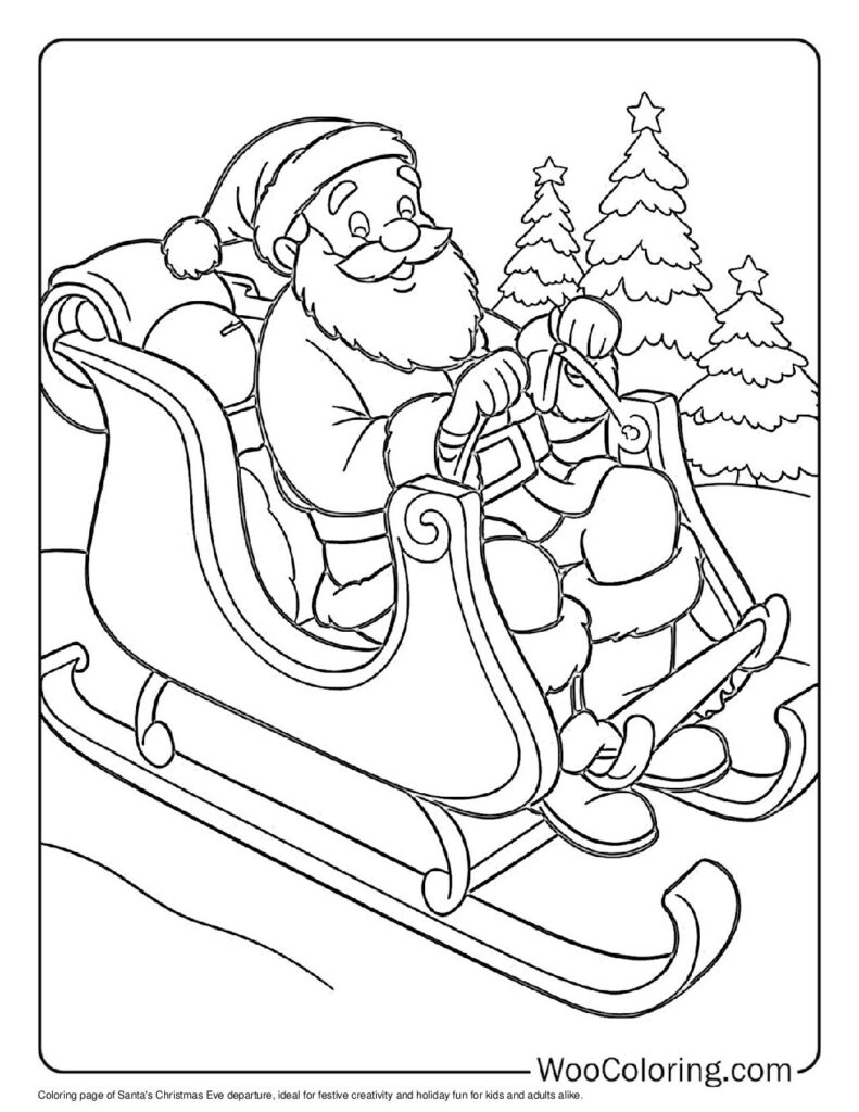 100  Santa coloring pages  Free PDF To Print  - 55