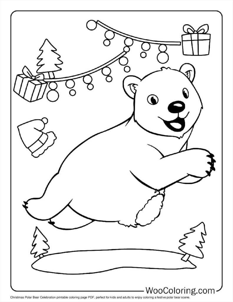 100  Polar Bear coloring pages  Free PDF To Print  - 6