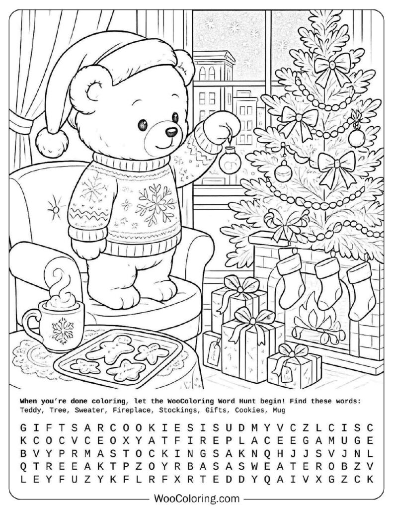 30 Teddy Bear Coloring Pages  Free PDF To Print  - 47