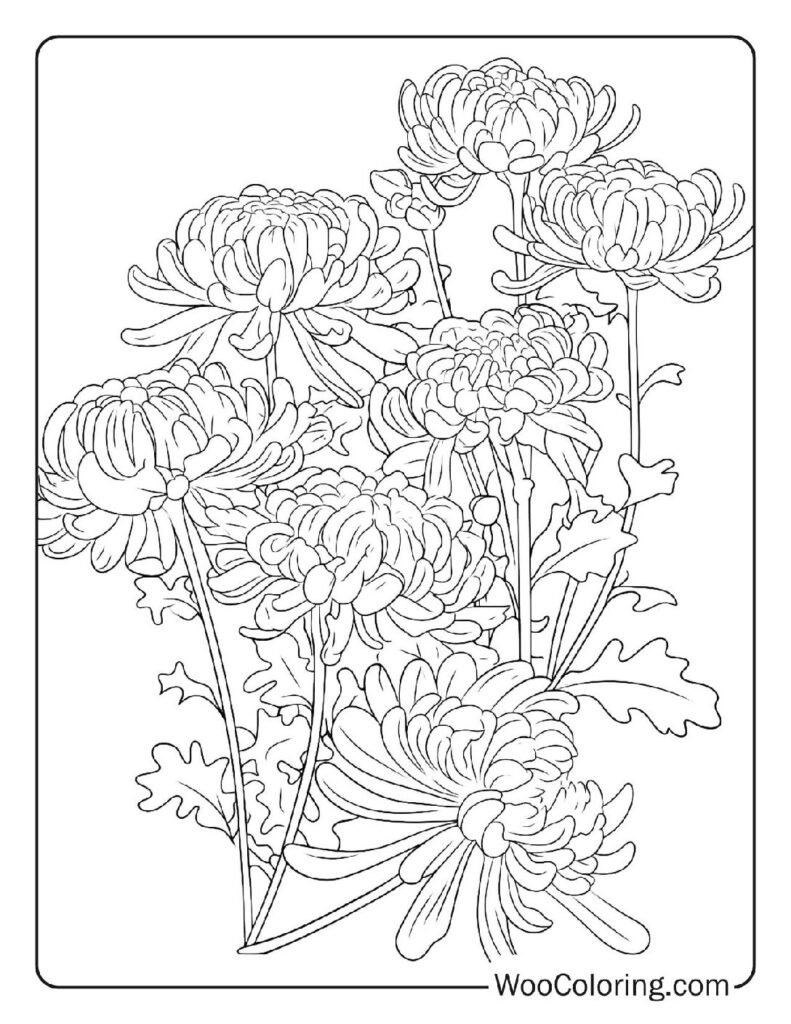 100 Flower coloring pages Free PDF To Print - 10