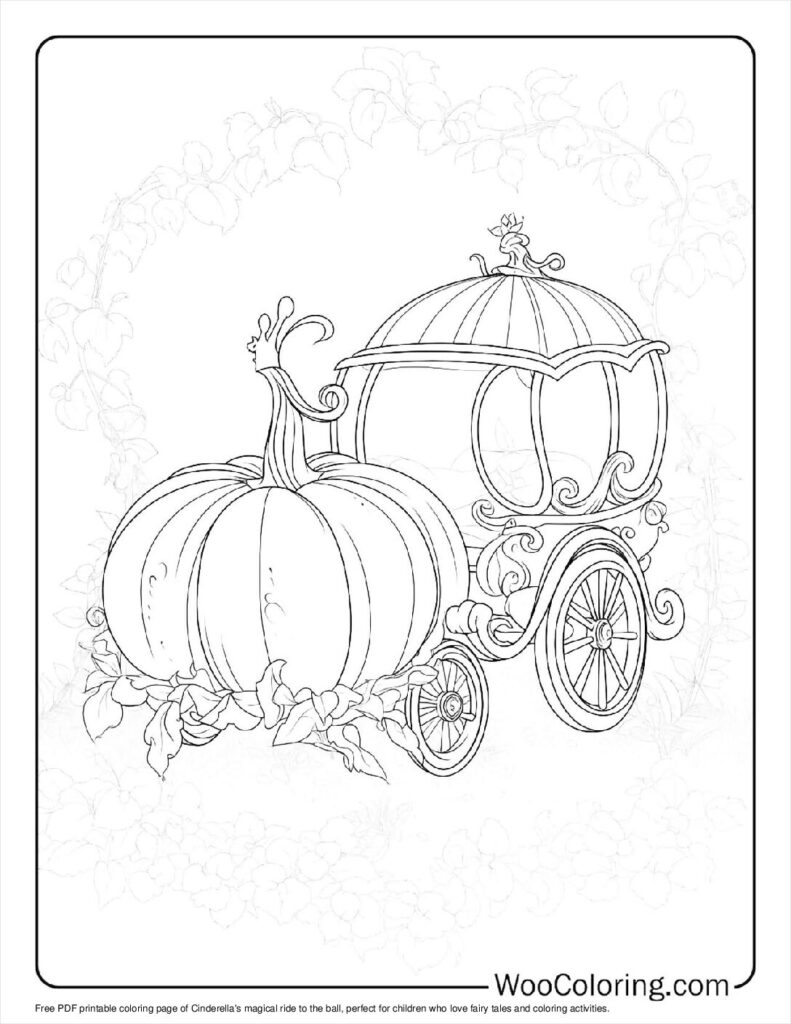 Cinderella's Ride Coloring Sheet