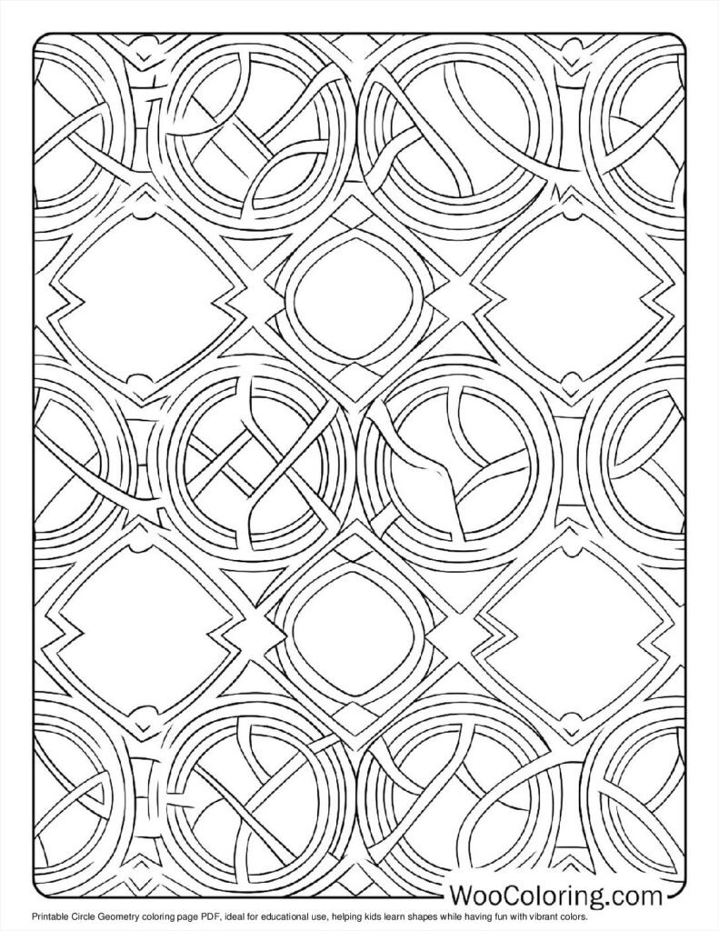 100  Geometric coloring pages  Free PDF To Print  - 92