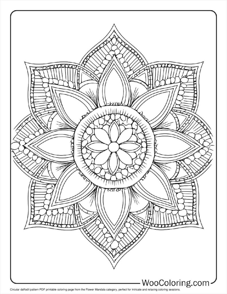100  Flower Mandala coloring pages  Free PDF To Print  - 60
