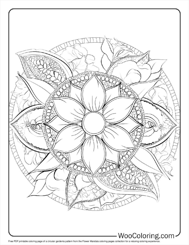 100  Flower Mandala coloring pages  Free PDF To Print  - 92
