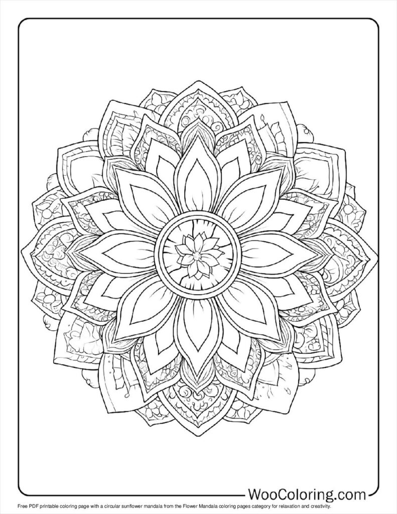 100  Flower Mandala coloring pages  Free PDF To Print  - 19