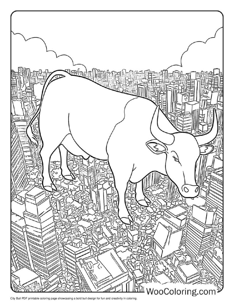100  Bull coloring pages  Free PDF To Print  - 39
