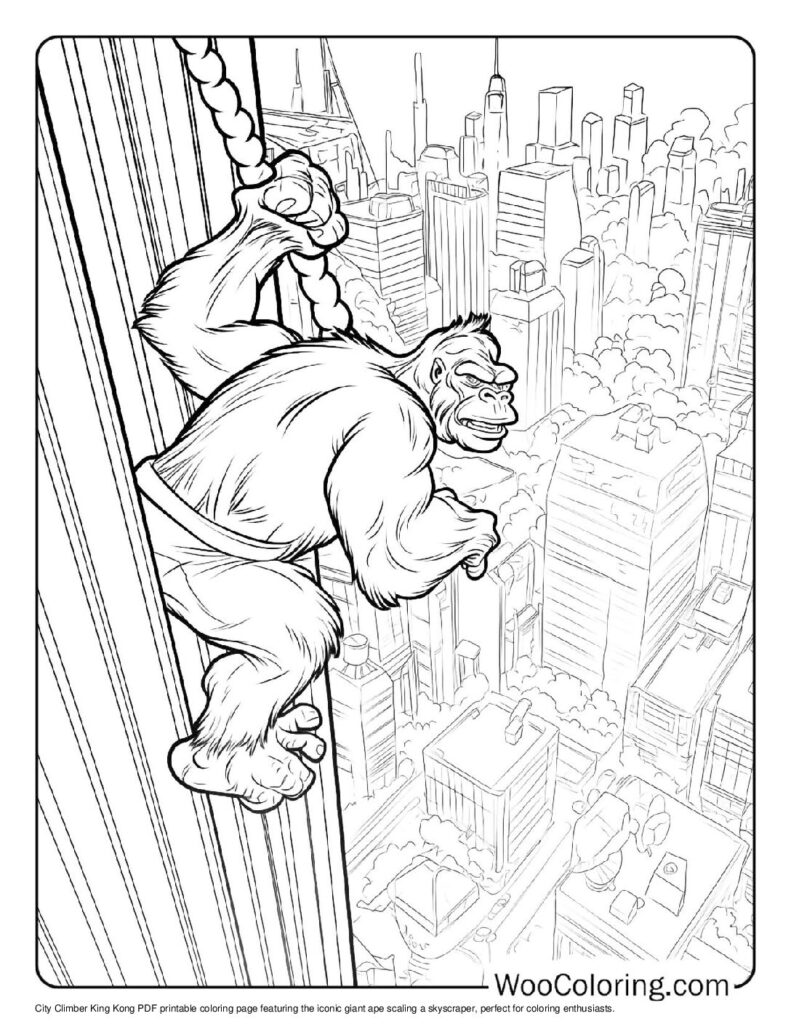100  King Kong coloring pages  Free PDF To Print  - 86