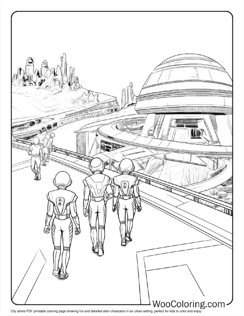 100  Alien coloring pages  Free PDF To Print  - 87