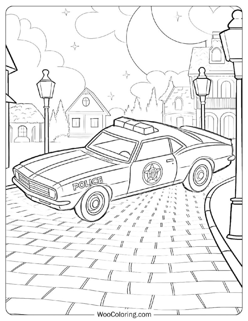 Classic 1967 Chevy Camaro Z28 Police Patrol Car In Old Town