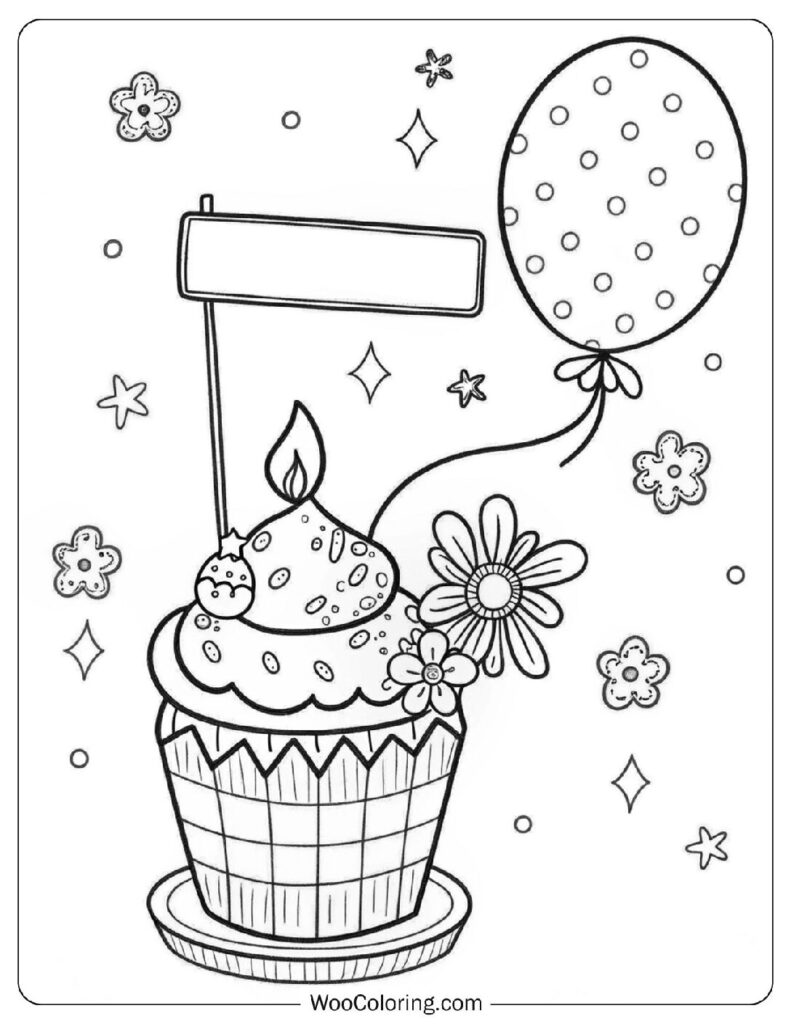 34 Cupcake Coloring Pages  Free PDF To Print  - 4