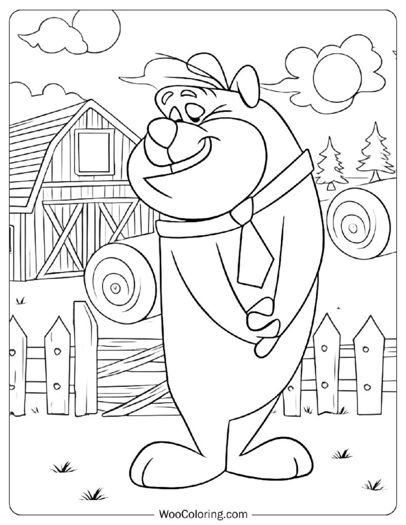 Chopper the Tough English Bulldog Standing Proudly in a Classic Cartoon Setting