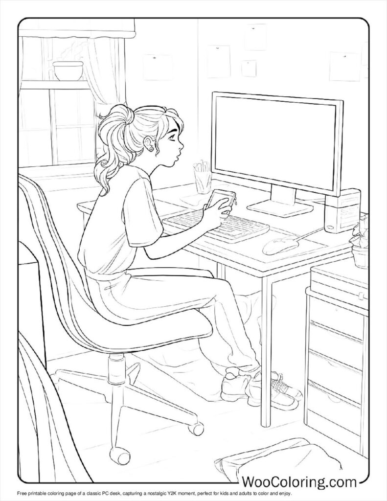 100  Y2K coloring pages  Free PDF To Print  - 93