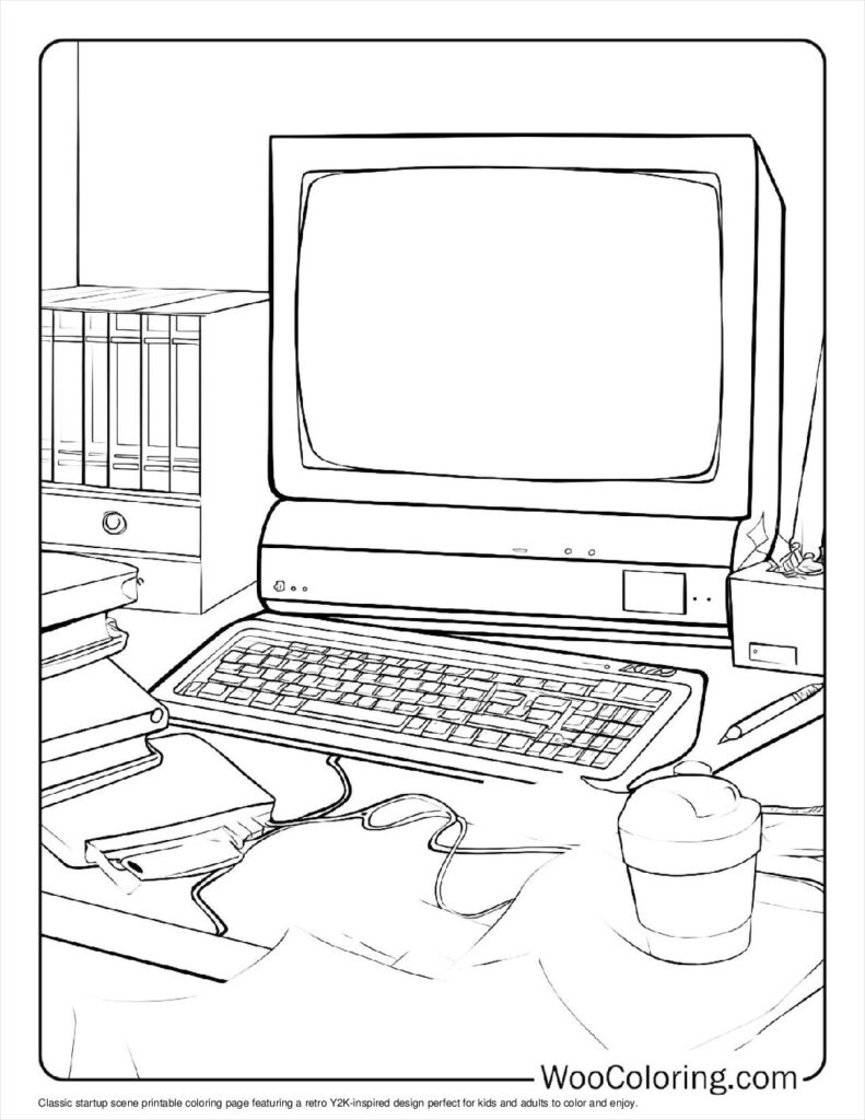 100  Y2K coloring pages  Free PDF To Print  - 12