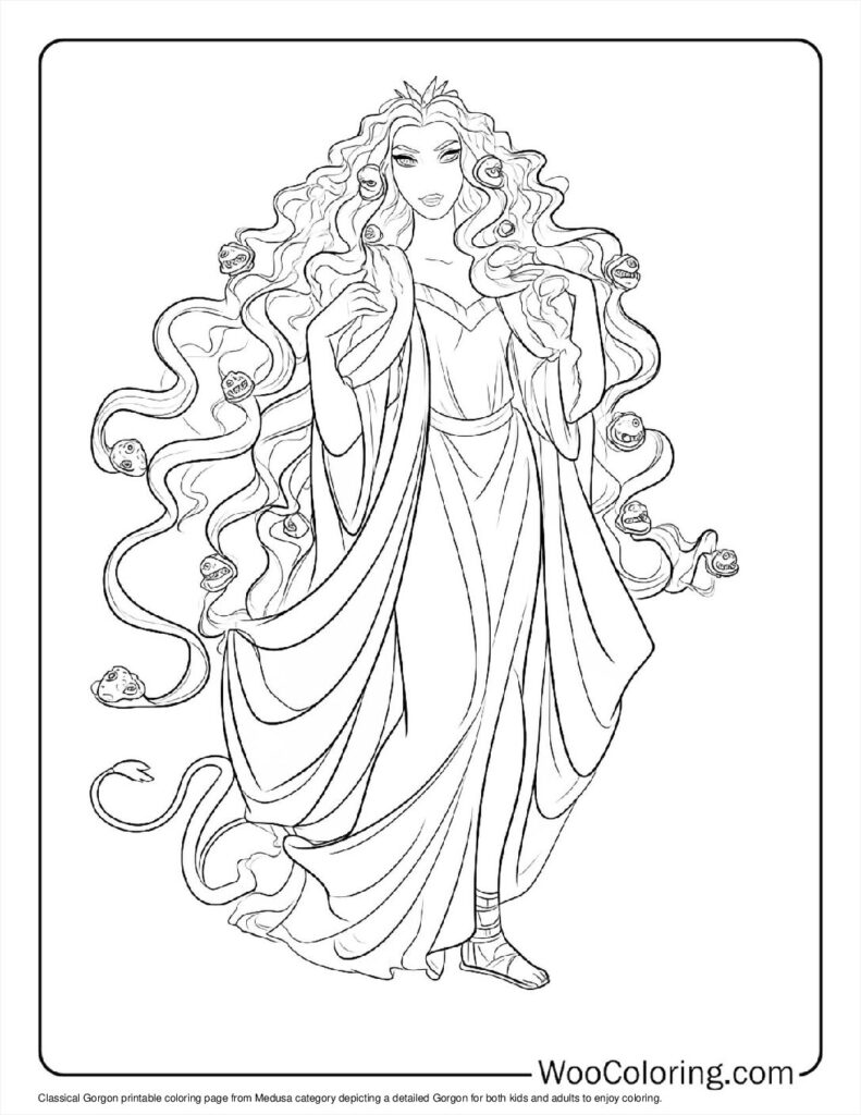 100  Medusa coloring pages  Free PDF To Print  - 8