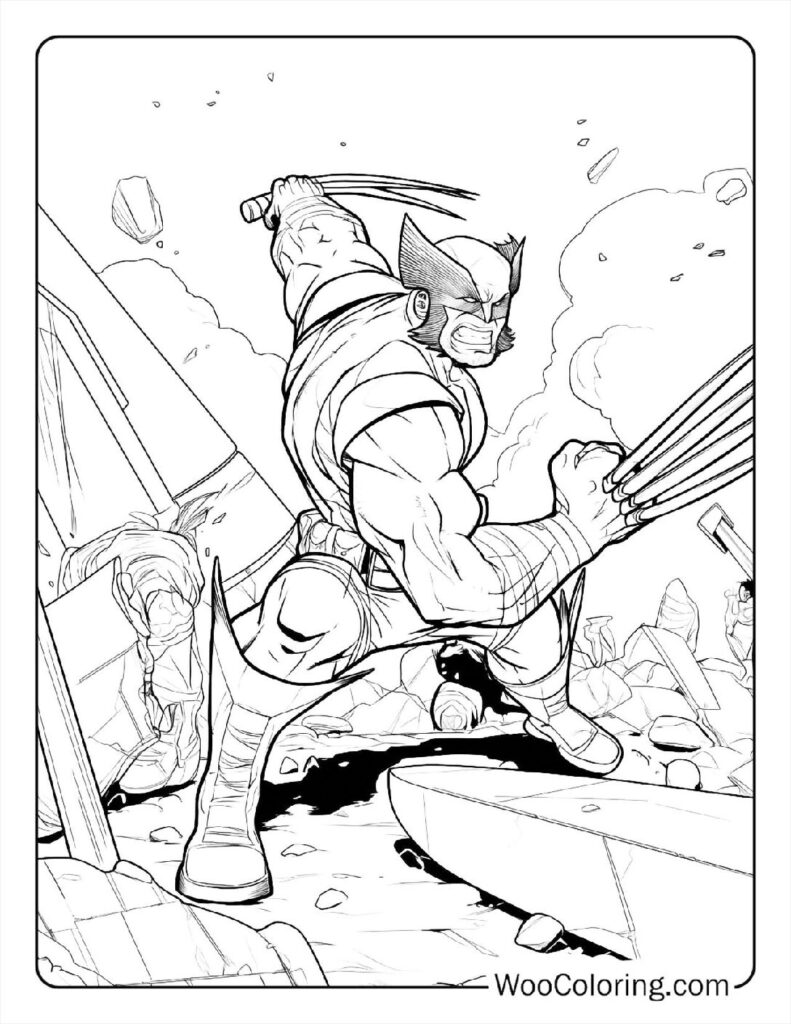Claws vs. Sentinels Coloring Page