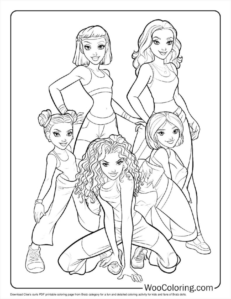 100  Bratz coloring pages  Free PDF To Print  - 75