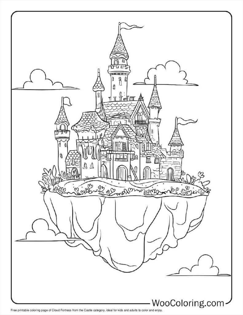 100  Castle coloring pages  Free PDF To Print  - 37