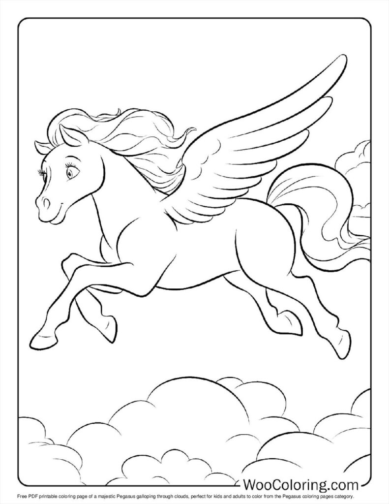 100  Pegasus coloring pages  Free PDF To Print  - 17
