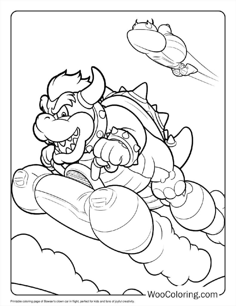 Clown Car Flight Coloring Page