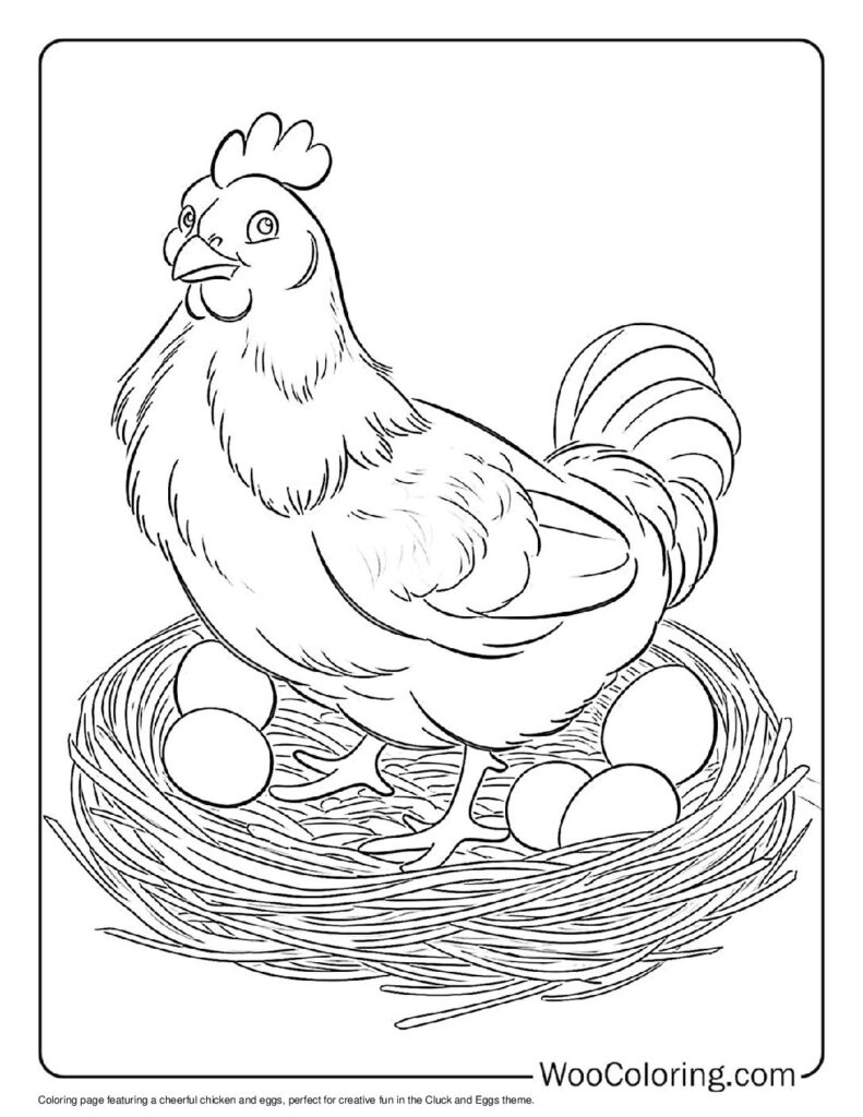 100  Chicken coloring pages  Free PDF To Print  - 76