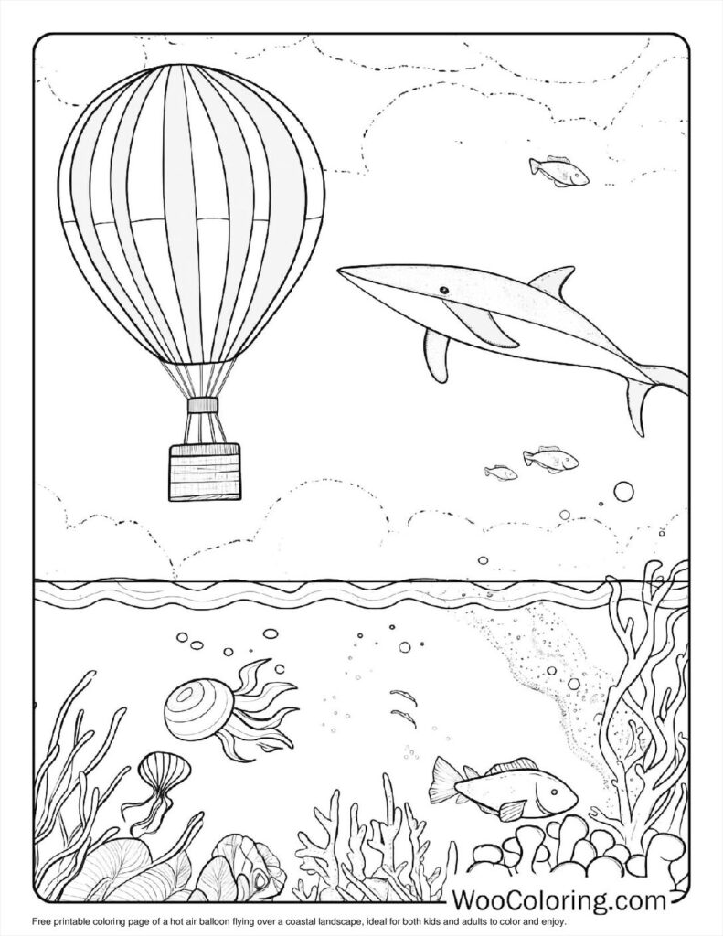 100  Hot Air Balloon coloring pages  Free PDF To Print  - 13
