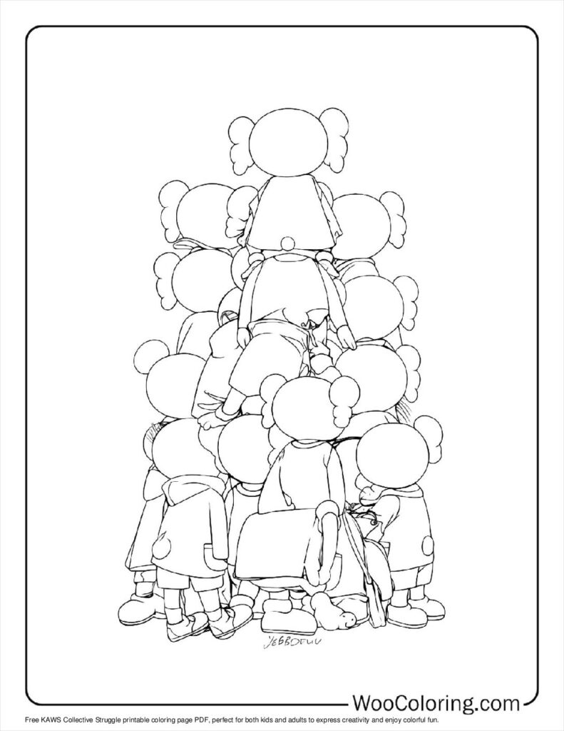 100  KAWS coloring pages  Free PDF To Print  - 86