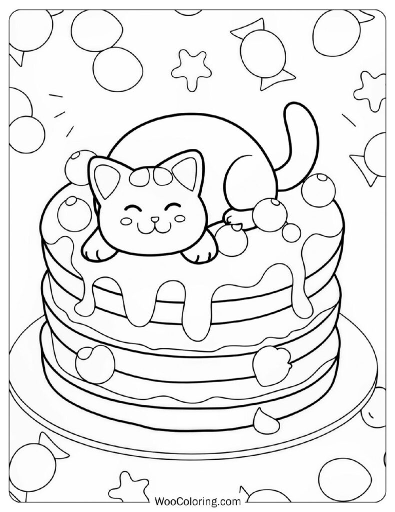 22 Pancake Coloring Pages  Free PDF To Print  - 66