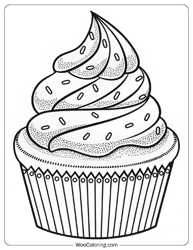 34 Cupcake Coloring Pages  Free PDF To Print  - 48