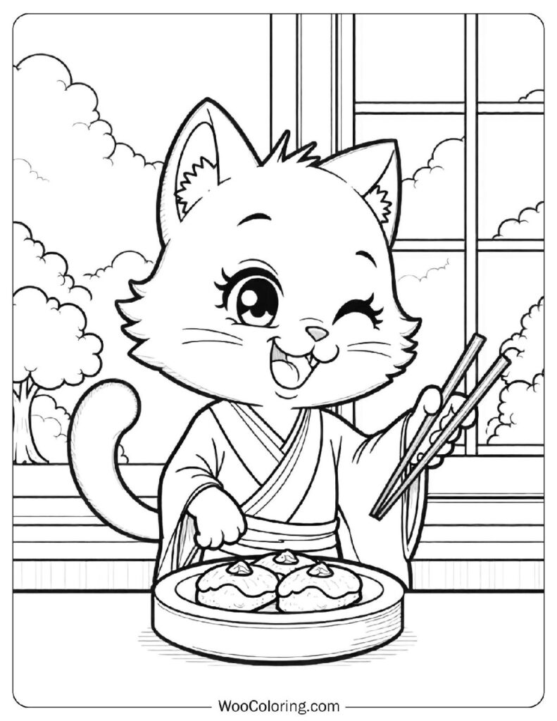 22 Sushi Coloring Pages  Free PDF To Print  - 46