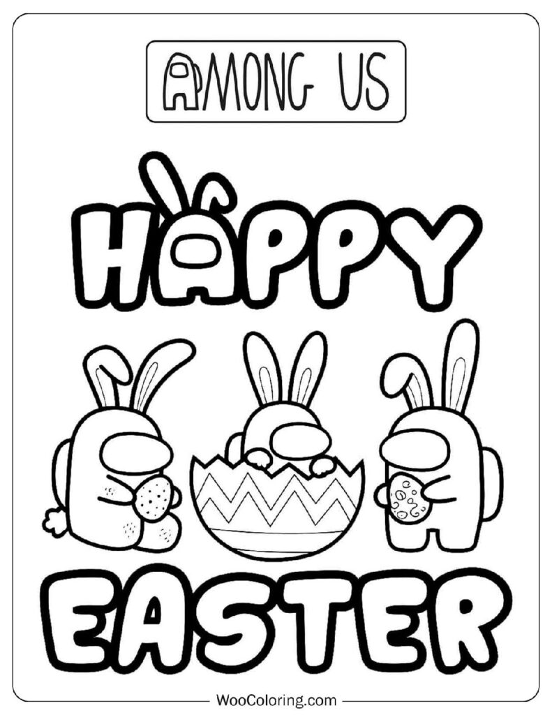 Easter egg and bunny