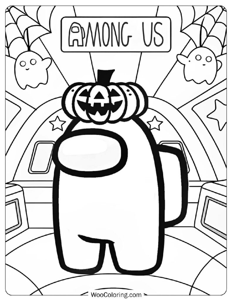 Pumpkin head crewmate
