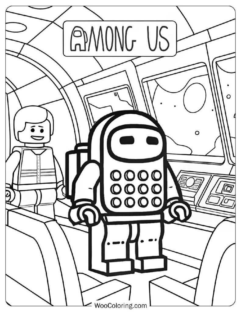 LEGO style crewmate in stars