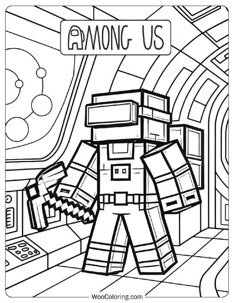 Minecraft style crewmate
