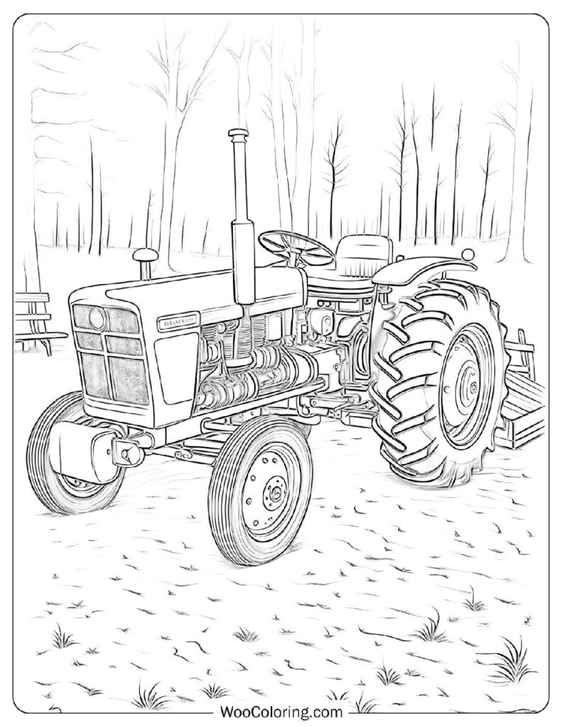 Coloring Page Of Classic Ford Tractor