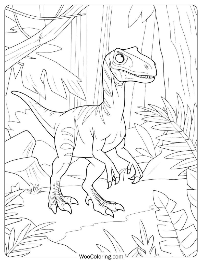 Coloring Page Of Jurassic Park Dinosaur Adventure