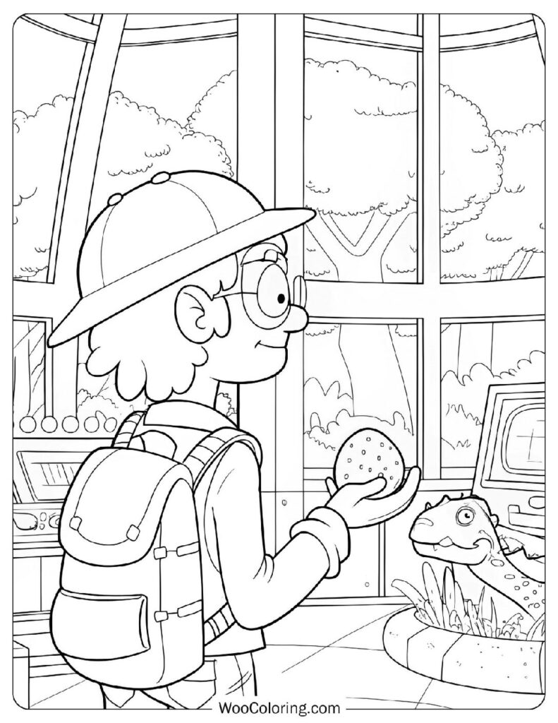 Coloring Page Of Jurassic Park Research Lab