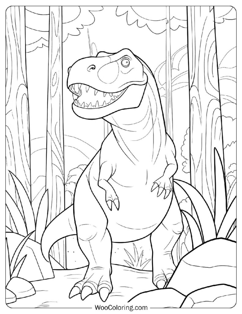 Coloring Page Of Jurassic World T-Rex