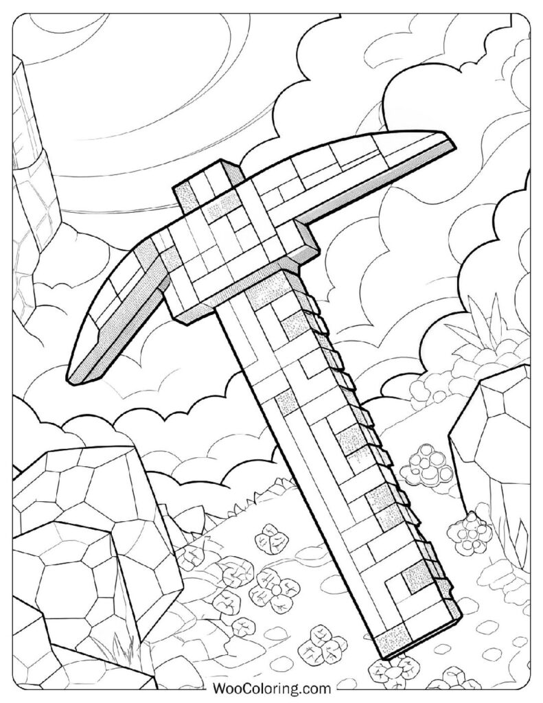 Minecraft Netherite Coloring Sheet