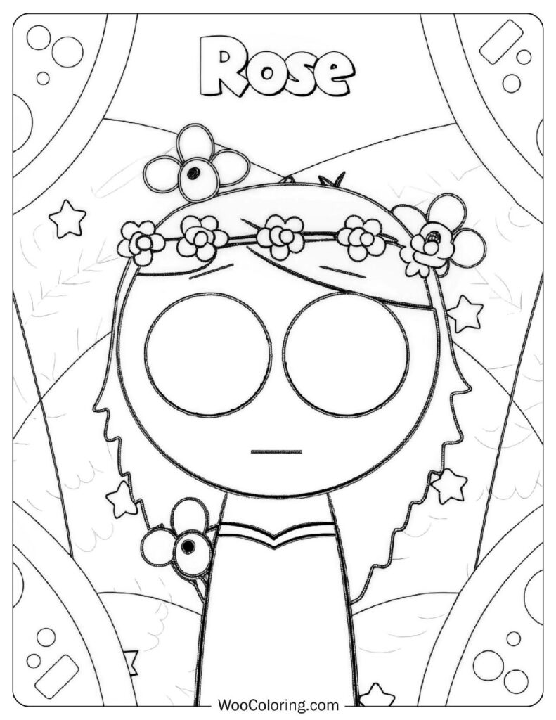 Coloring Page Of Sprunki Rose