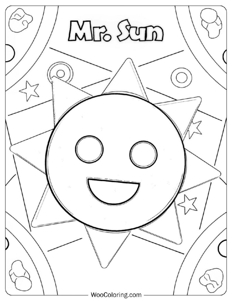 Coloring Sheet Of Sprunki Mr. Sun