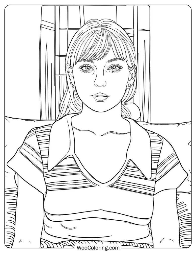 Coloring Sheet Of Taylor Swift - Anti-Hero