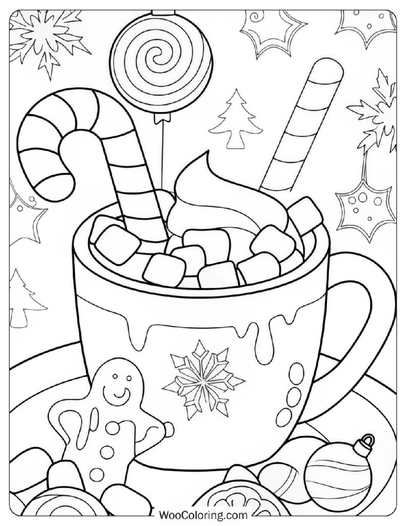 30 Hot Chocolate Coloring Pages  Free PDF To Print  - 28