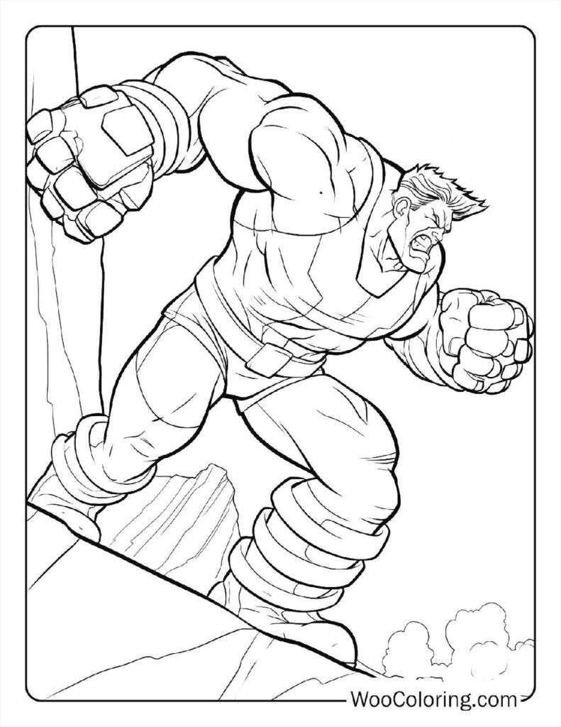 Colossus' Strength Show Coloring In For Kids