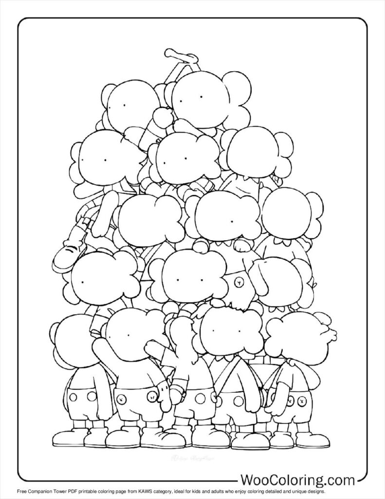 100  KAWS coloring pages  Free PDF To Print  - 9