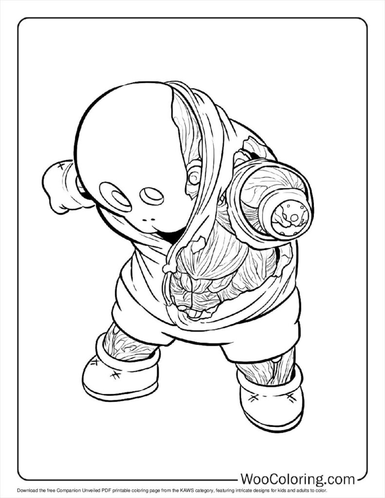 100  KAWS coloring pages  Free PDF To Print  - 81
