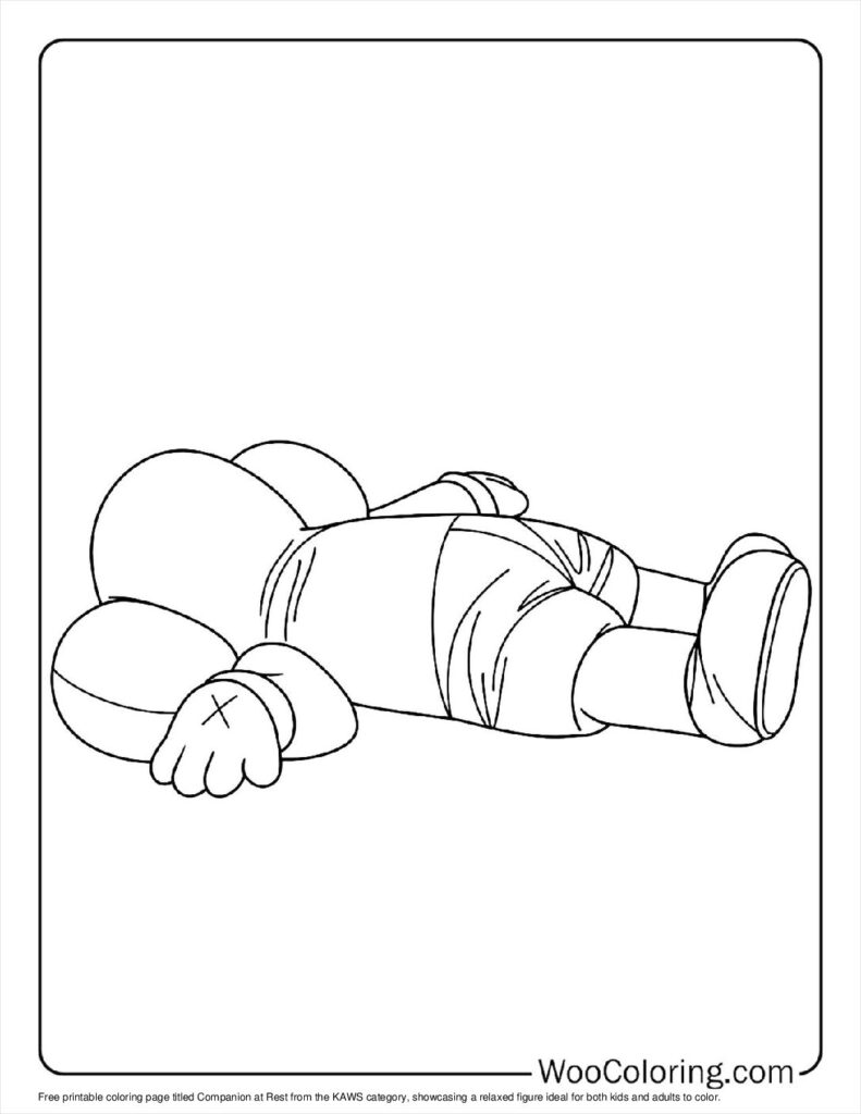 100  KAWS coloring pages  Free PDF To Print  - 95