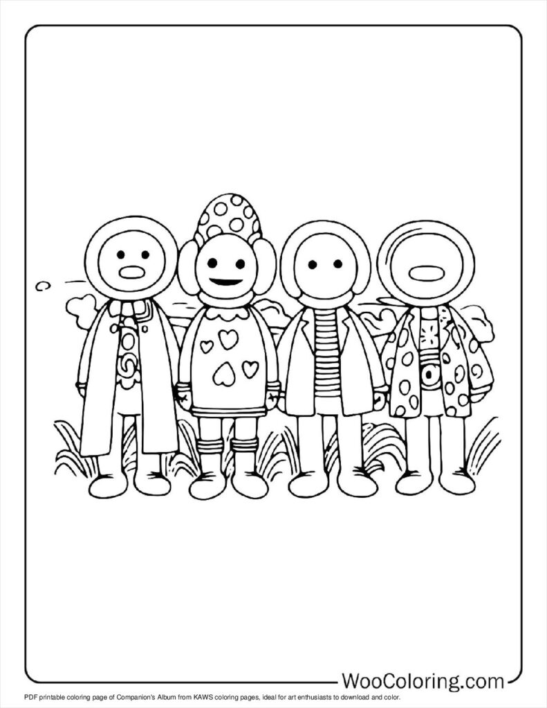 100  KAWS coloring pages  Free PDF To Print  - 84