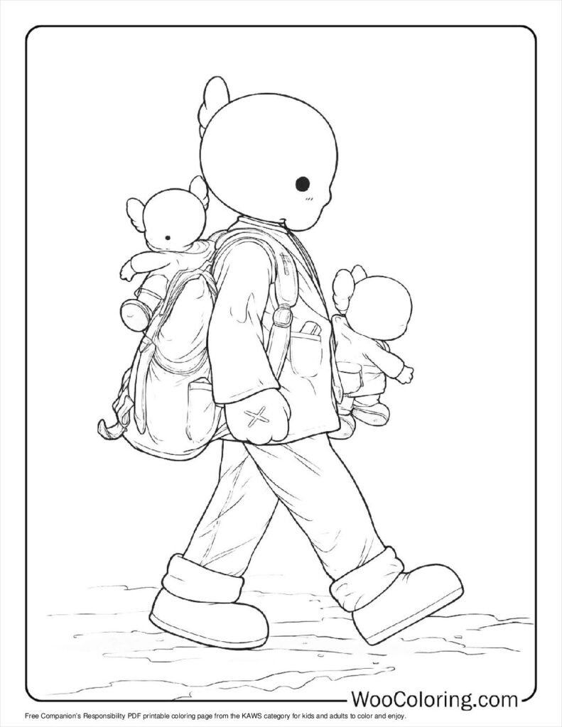 100  KAWS coloring pages  Free PDF To Print  - 79