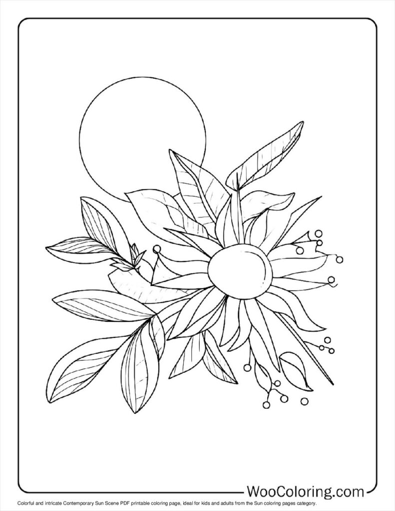 100  Sun coloring pages  Free PDF To Print  - 63