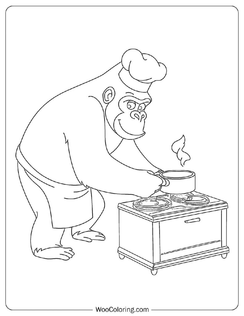 100  Gorilla coloring pages  Free PDF To Print  - 1